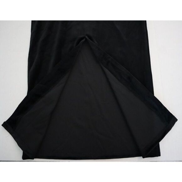 Good American GDK0075 Women's Sz 1/S Black Velvet Long Sleeve Midi Dress - Picture 9 of 14